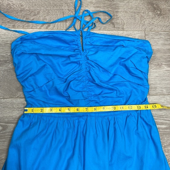 NWOT LOFT Keyhole Halter Midi Dress Turquoise 10P - Picture 10 of 16